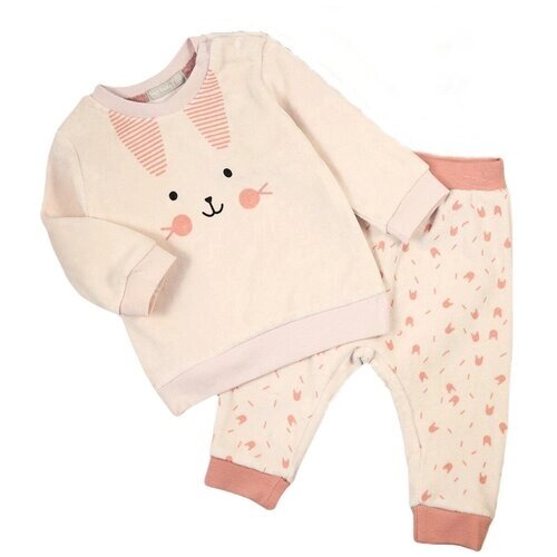 Комплект одежды bip baby для девочек, свитшот и брюки и толстовка, повседневный стиль, размер 68, розовый