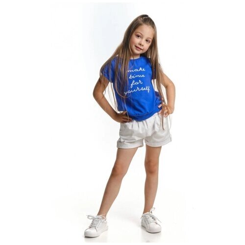 Комплект одежды Mini Maxi для девочек, легинсы и футболка, повседневный стиль, размер 110, синий