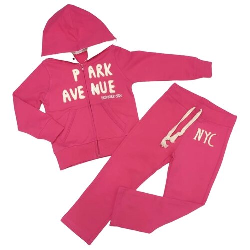 Комплект одежды , олимпийка и брюки, спортивный стиль, размер 122, розовый