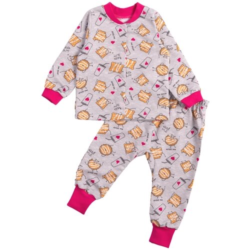 Комплект одежды Совенок Дона детский, кофта и брюки и ползунки, размер 52-80, серый
