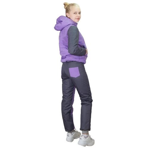 Комплект с брюками Arishababy, демисезонный, капюшон, размер 164, фиолетовый