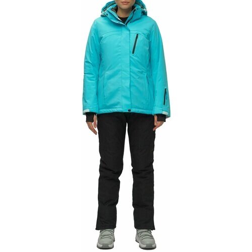 Комплект с брюками для сноубординга, зимний, силуэт полуприлегающий, утепленный, водонепроницаемый, размер 42, голубой