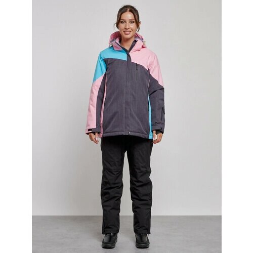 Комплект с полукомбинезоном MTFORCE, зимний, силуэт прямой, карманы, карман для ски-пасса, подкладка, капюшон, мембранный, утепленный, водонепроницаемый, размер 7XL, розовый