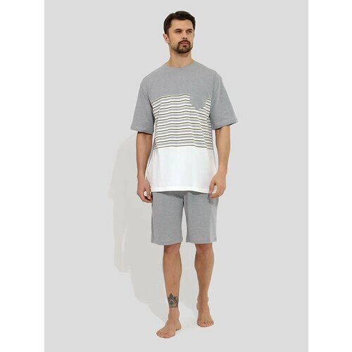 Комплект VITACCI, шорты, футболка, размер 50-52(XXL), серый