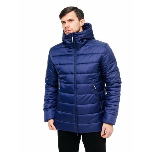 Куртка COSMOTEX зимняя, силуэт свободный, ветрозащитная, размер 56-58 182-188, синий