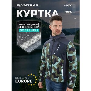 Куртка Finntrail Softshell Nitro, размер M, зеленый