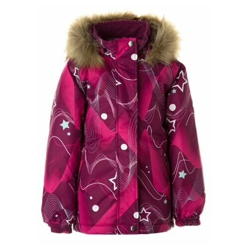 Куртка Huppa, размер 104, бордовый, розовый