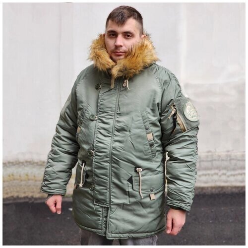 Куртка NORD DENALI зимняя, карманы, размер 52, зеленый