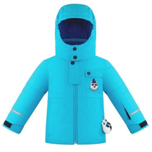 Куртка Poivre Blanc зимняя, водонепроницаемость, защита от попадания снега, светоотражающие элементы, подкладка, мембрана, карманы, съемный капюшон, размер 3(98), бирюзовый, голубой