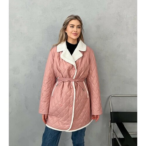 Куртка , размер 54(54-56), розовый