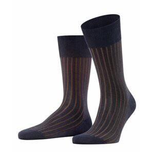Мужские носки Falke, 1 пара, классические, размер 45-46, коричневый, синий