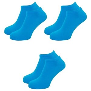 Мужские носки LorenzLine, 3 пары, укороченные, износостойкие, размер 40/43, голубой