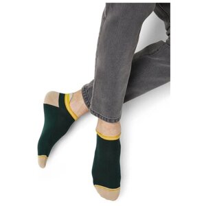 Мужские носки Omsa, 1 пара, укороченные, размер 39-41, горчичный