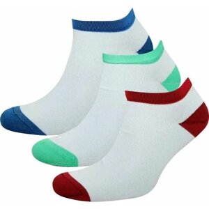 Мужские носки STATUS, 3 пары, укороченные, размер 29, зеленый, синий