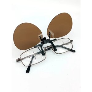 Накладка на очки солнцезащита коричневые POLAROID противобликовая с защитой УФ.