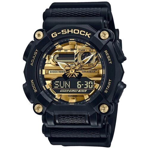 Наручные часы CASIO Часы Casio G-Shock GA-900AG-1AER, черный, золотой