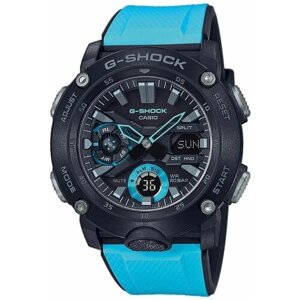 Наручные часы CASIO Часы мужские Casio G-Shock GA-2000-1A2ER, черный, мультиколор