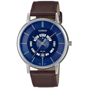 Наручные часы CASIO Collection мужские MTP-B135L-2A, синий, коричневый