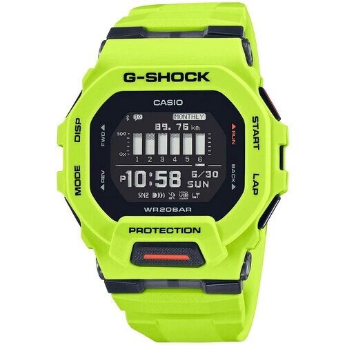 Наручные часы CASIO G-Shock Японские спортивные наручные часы Casio G-SHOCK GBD-200-9ER с хронографом, зеленый