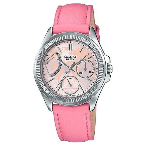 Наручные часы CASIO LTP-2089L-4A, розовый, серебряный
