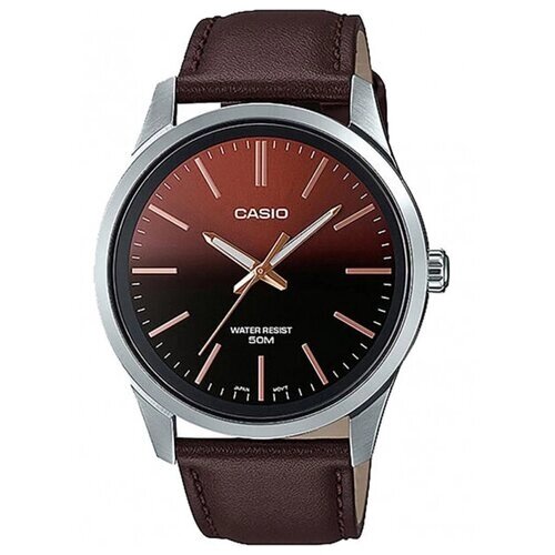 Наручные часы CASIO Наручные часы Casio MTP-E180L-5AVEF, серебряный, коричневый