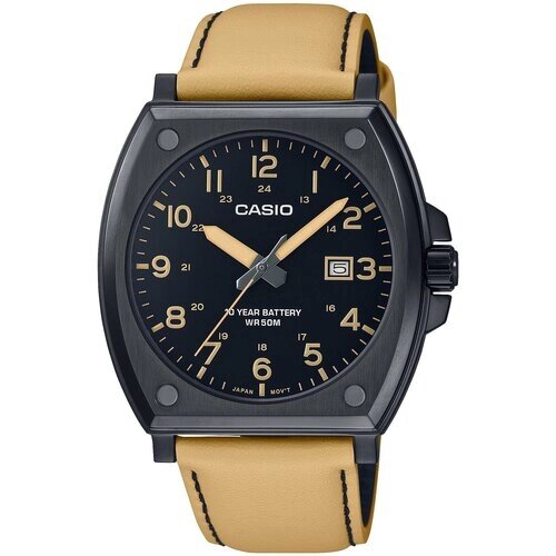 Наручные часы CASIO Standard Часы мужские Casio MTP-E715L-5A, черный, бежевый