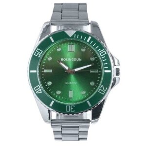Наручные часы Часы наручные мужские "Bolingdun", d-4.5 см, зелёные, зеленый