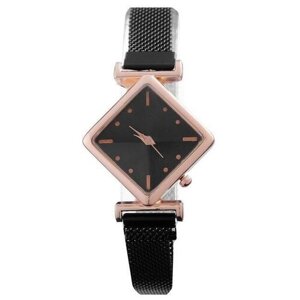 Наручные часы Часы наручные женские, Селин, 2.5 х 2.5 см, чёрные, черный