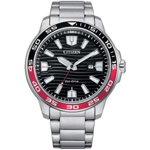 Наручные часы CITIZEN Японские наручные часы Citizen AW1527-86E, серебряный, черный