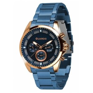 Наручные часы Guardo Premium GUARDO Premium 011123-4 мужские кварцевые часы, мультиколор, золотой