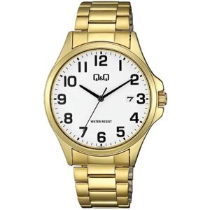 Наручные часы Q&Q A480-004, золотой, белый
