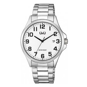 Наручные часы Q&Q Мужские наручные часы Q&Q A480-204, белый, серебряный