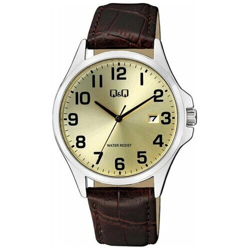 Наручные часы Q&Q Наручные часы Q&Q A480-303 [A480 J303Y]коричневый, серебряный