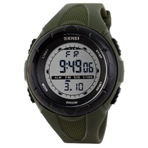 Наручные часы SKMEI Часы Skmei/Скмей 1074, милитари, женские, водонепроницаемые, army green, зеленый