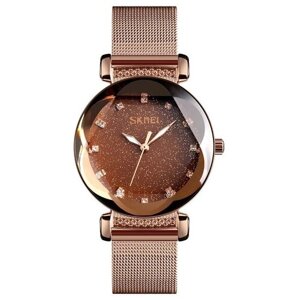 Наручные часы SKMEI Часы женские SKMEI 9188S - Rose Gold, золотой, коричневый