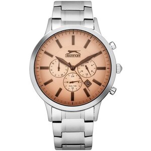 Наручные часы Slazenger Часы наручные мужские Slazenger SL. 09.6204.2.03, коричневый, серебряный