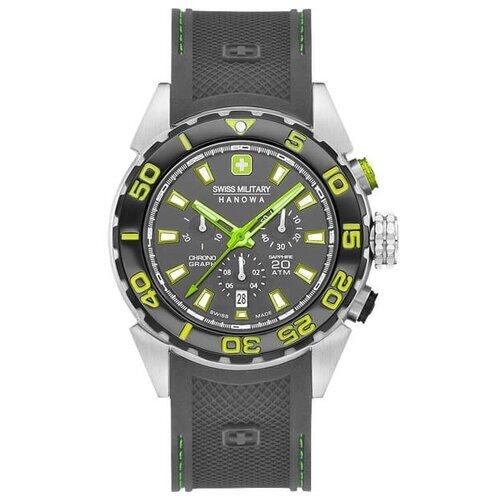 Наручные часы Swiss Military Hanowa Наручные часы Swiss Military 06-4324.04.009, зеленый, серый