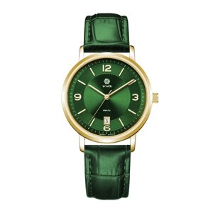 Наручные часы УЧЗ УЧЗ Spectr 3081L-2, золотой, зеленый