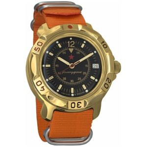 Наручные часы Восток Мужские наручные часы Восток Командирские 819399, оранжевый