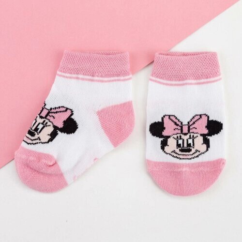 Носки Disney, размер 17, белый, розовый
