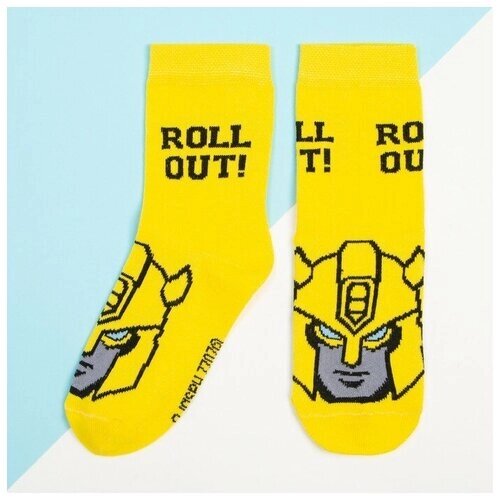 Носки для мальчика «Бамблби», Transformers, 16-18 см, цвет жёлтый