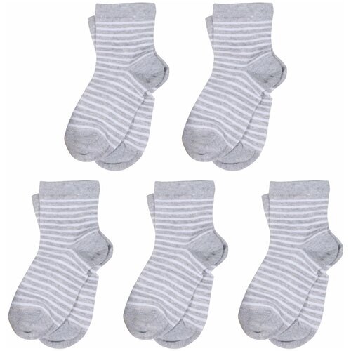 Носки LorenzLine для мальчиков, 5 пар, размер 10-12, серый