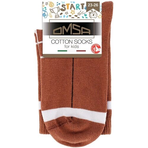 Носки Omsa для мальчиков, размер 31-34, коричневый