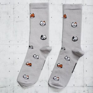 Носки унисекс SNUGSOCKS, 1 пара, высокие, антибактериальные свойства, вязаные, износостойкие, размер 36-41, серый