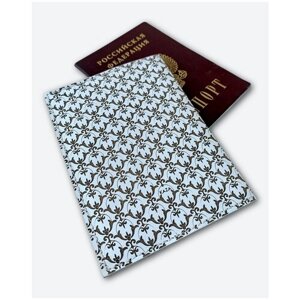 Обложка для паспорта KAZA, натуральная кожа, подарочная упаковка, белый