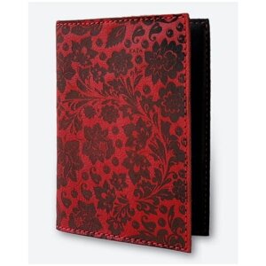 Обложка для паспорта KAZA, натуральная кожа, подарочная упаковка, красный