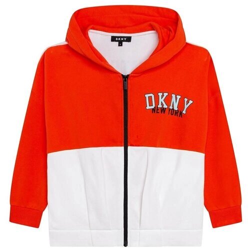 Олимпийка DKNY, капюшон, трикотажная, размер 176, красный