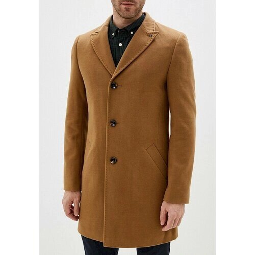 Пальто Berkytt демисезонное, силуэт полуприлегающий, средней длины, внутренний карман, размер 58/182, бежевый