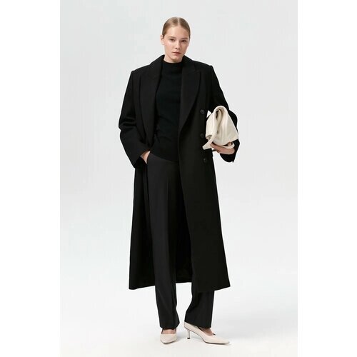 Пальто FASHION REBELS демисезонное, шерсть, силуэт прямой, средней длины, размер XL, черный
