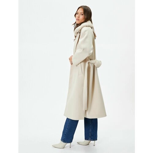 Пальто KOTON, размер 46, белый, серый
